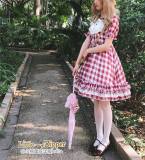 Sweet Summer Gingham Chiffon Lolita OP Dress -Pre-order Closed