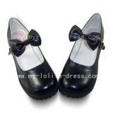 Beautiful Tea Party Shoes with Knots Maid Shoes