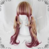 75cm Red Brown Curls Lolita Wig