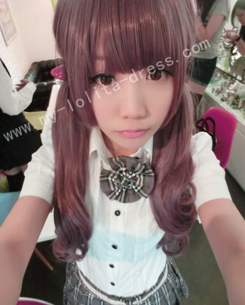 AMO 70cm Lavender Pink Curls Lolita Wig