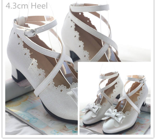 Lost Sister- Sweet Bows Lolita Heels Shoes - 3 Ways Wear