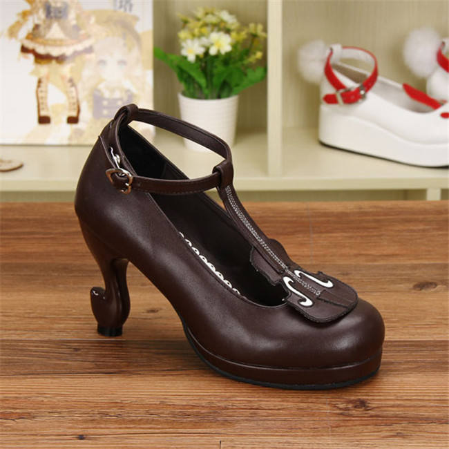 Angelic Imprint- Elegant Violin-shaped Straps Lolita Heels Shoes