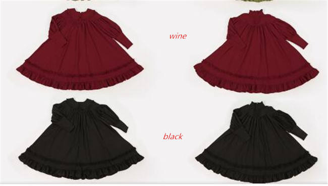 Vintage Unicolor Babydoll Style Peterpan Collar Lolita OP - Ready Made