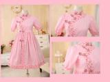 Dream of Lolita Embroidery Middle-length Sleeves Qi Lolita OP Dress -out