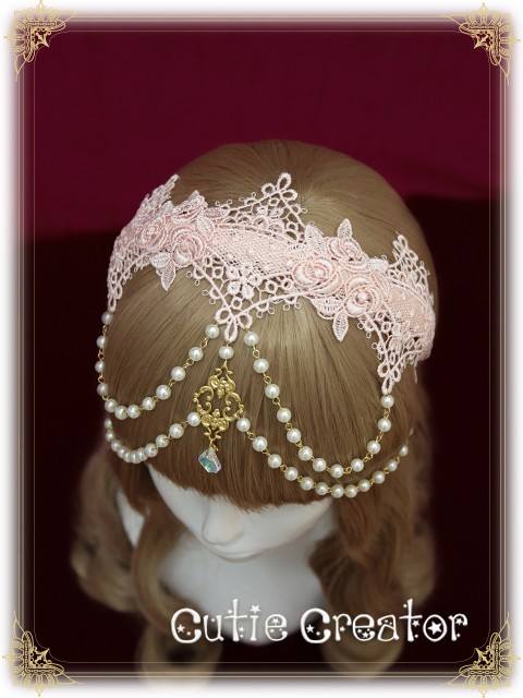 Sweet Dreamer Lace Beads Headbow and Veil Sets
