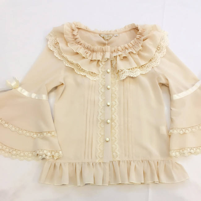 Sweet Chiffon Flare Sleeves Lolita Blouse