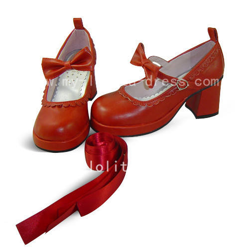 Beautiful Sweet Remilia Scarlet Shoes With Bandage