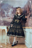 The Little Cici~ Vintage Elegant Stars Embroidery Lolita OP -Pre-order