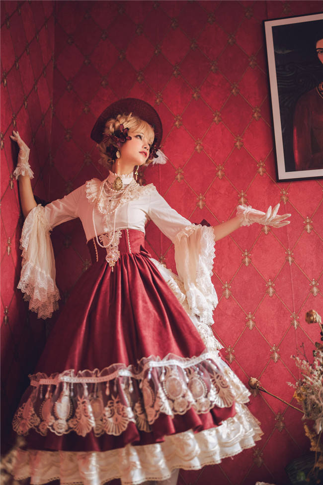 Miss Point ~ Elizabeth~ Elegant Lolita Fishbone Skirt Tea Party Version -Custom Tailor Available