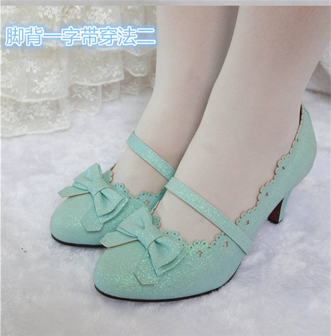 Lost Sister- Sweet Bows Lolita Heels Shoes - 3 Ways Wear