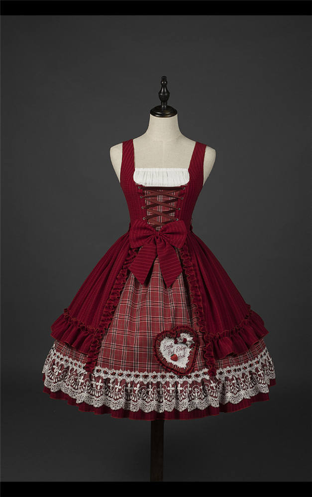 YUPBRO Lolita ~Little Red Riding Hood Soft Lolita JSK Fullset -Ready Made