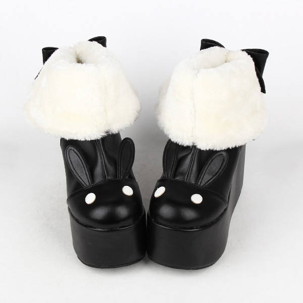 Angelic Imprint- Gothic Winter Velvet Lolita Short Boots - 2 Ways