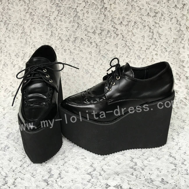 Sweet Matte Black Lolita High Platform