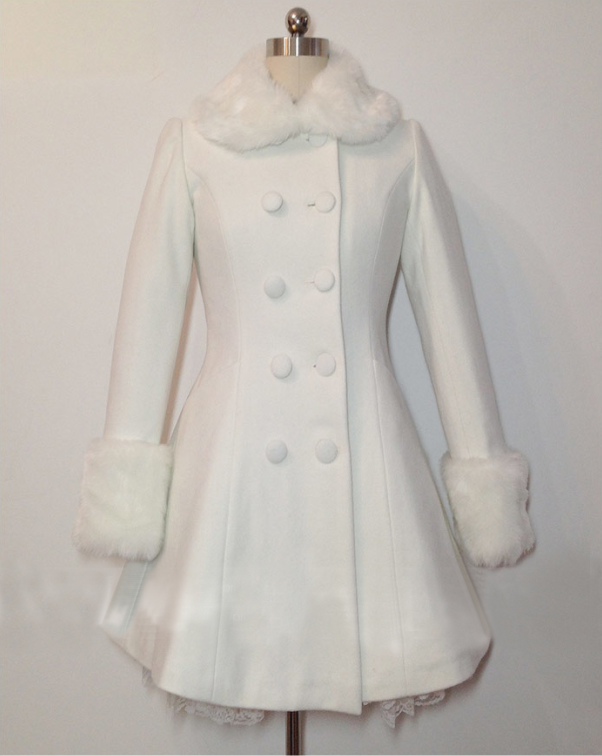 Princess Faith Elegant Lolita Long Coat with Detachable Cape