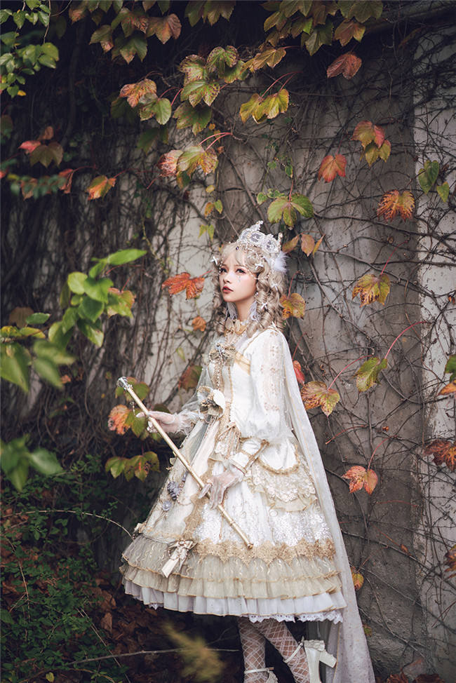 Dawn Nightmare~ Elegant Lolita OP Bridal Design -Ready Made