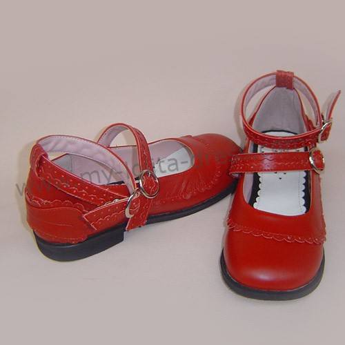 Purple Cross Straps Lolita Shoes