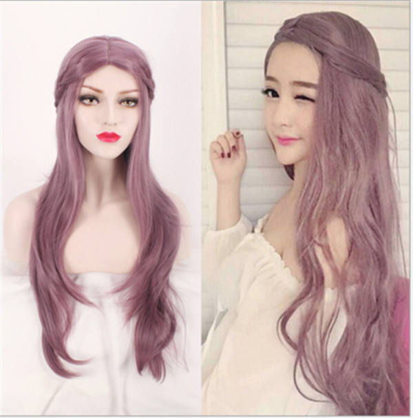 Face Framing Taro Purple Lolita Midsplit Curls Wig 80cm Long off