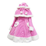 Lolita Princess Winter Heart Coat&Cape Black