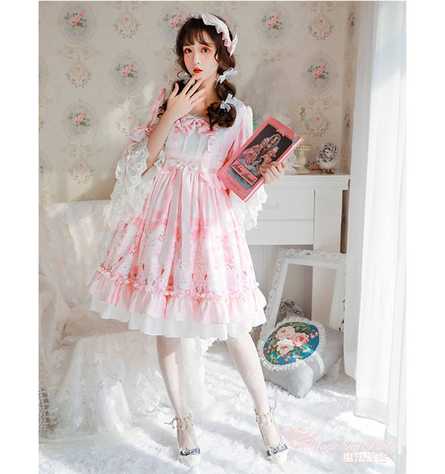 Magic Tea Party ~Swan Lake~ Classic Lolita OP/JSK-Ready Made