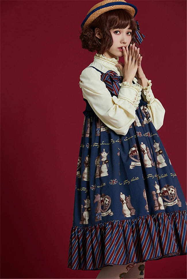 Checkers~ Sweet Printed JSK Dress -out