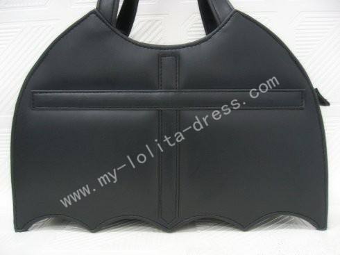 Bat Shape Black Lolita HandBag with Cross