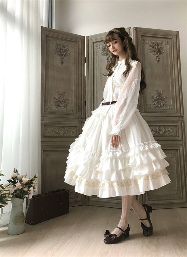Little Dipper Camellia~ Sweet Lolita Underskirt Petticoat -Flexible Length -Ready Made