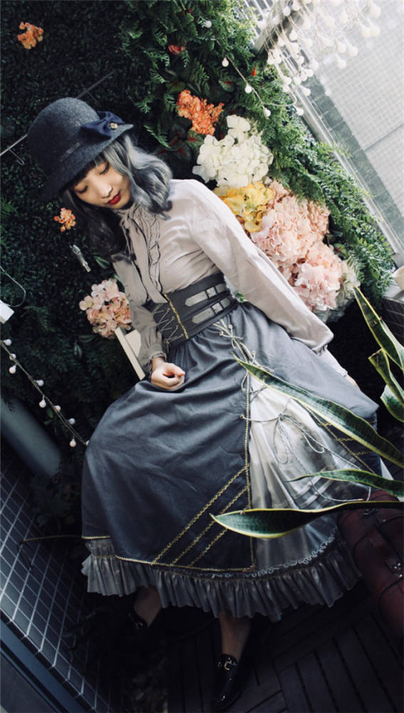 MISS 1860~ Vintage Lolita Cape+Skirt+Corset+Blouse -out