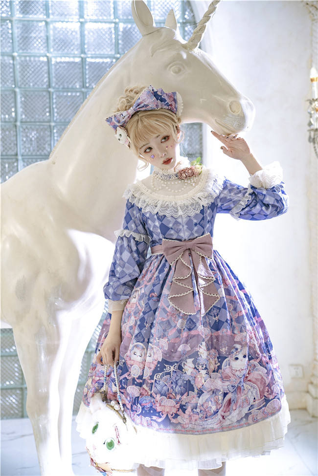 Miss Point ~ Elizabeth Meow ~ Daily Wear Lolita OP/JSK -Custom-tailor Available