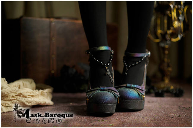 Mask of Baroque ~ Cross Candlestick Lolita Heels Shoes -11 Colors Pre-order Closed