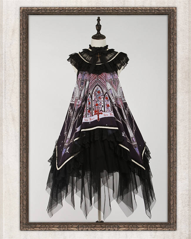 Reflection Church~ Gothic Lolita Printed JSK Dress Set