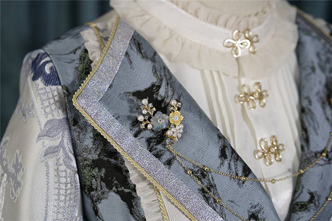 Rabbit Teeth ~Heavy Jacquard Fake Two-pieces Qi Lolita OP