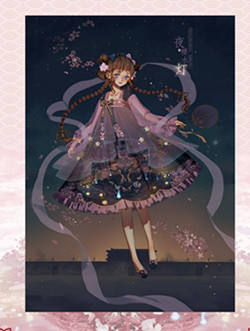 Ichigomikou Original Design Night Sakura Krathong Series