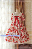 Sweet Cherry~ Pan peter Collar Lolita Short Sleeves OP Dress -Ready made