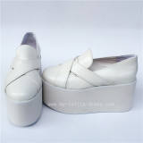 Beautiful White Matte Lolita High Platform Shoes