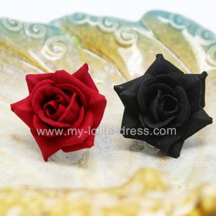 Velvet Rose Vintage Rings Black Red Wine Navy 4 Colors