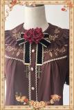 Rosary -Chiffon Tailored Embroidery Lolita Short Sleeves Blouse