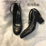 Anonymous Love Letter~ Velvet/Leather Lolita Heels Shoes -OUT
