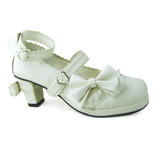 Double Straps Bows Lolita Shoes