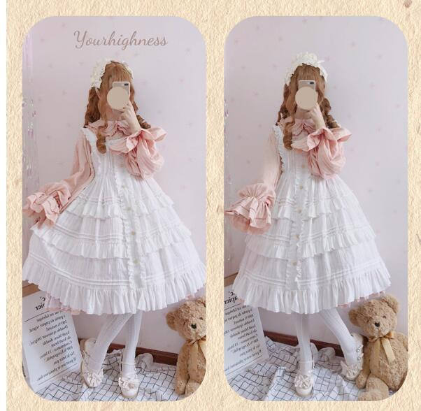Vintage Unicolor Lolita OP + Surface Dress - Pre-order Closed