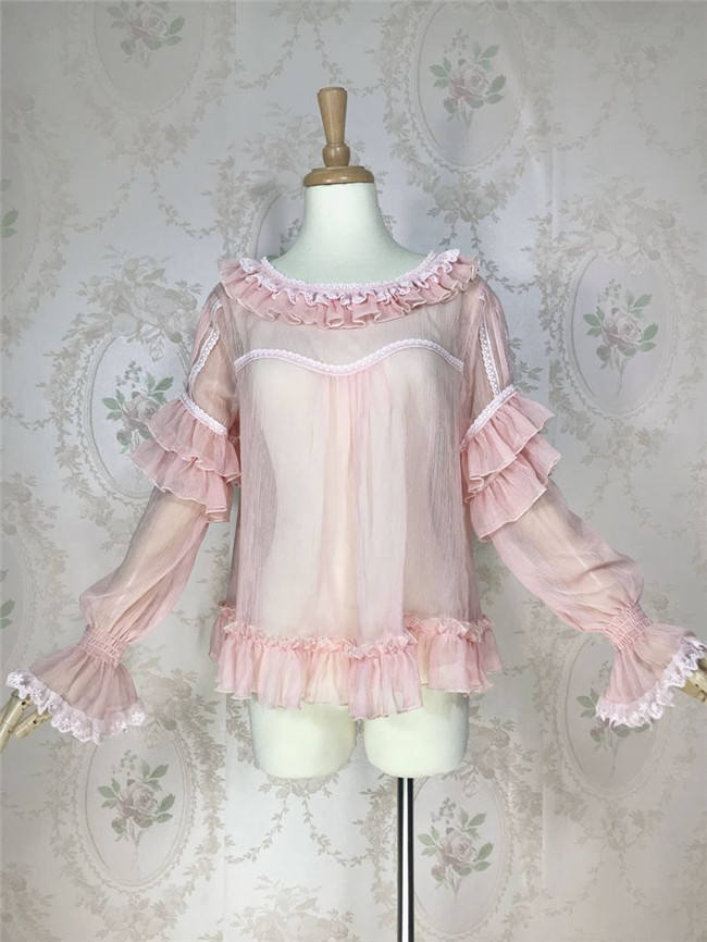 Sweet Transparent Chiffon Inner Blouse