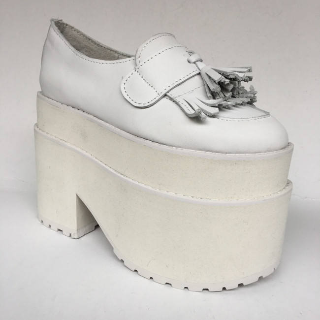 Gothic Matte Black Lolita High Platform Shoes 2 Versions