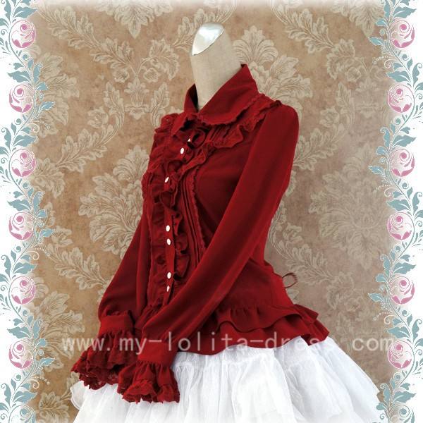 Rococo Style Lace Lolita Shirt Silk and Linen 5 Colors