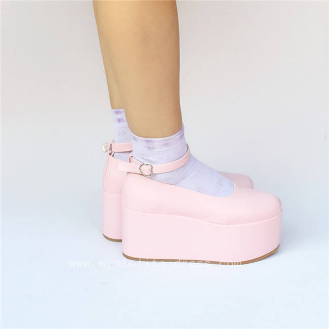 Lady's Sweet Cream White Lolita High Platform