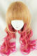 Brown Pink Blended Curls Lolita Wig