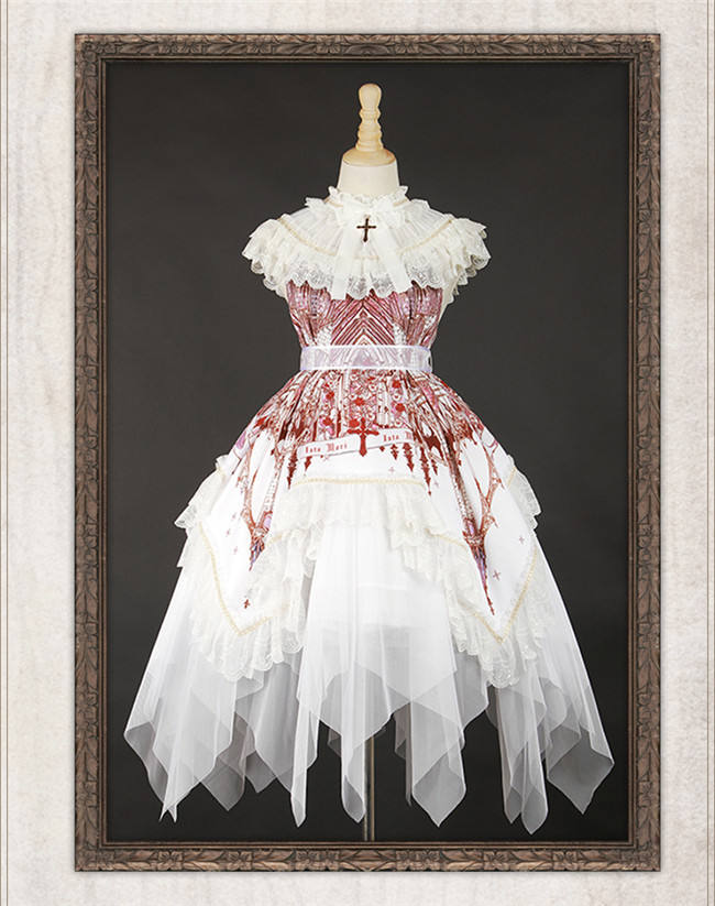 Reflection Church~ Gothic Lolita Printed JSK Dress Set