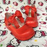 Red Bows Lolita Flats Shoes