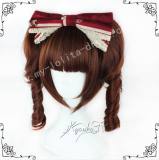Red Brown Face Framing Lolita Wig 2 Ponytails