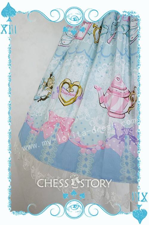 Chess Story Alice's Mad Tea Party Sweet Lolita Salopette