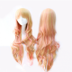 Sweet Moccasin Pink Long Curls Lolita Wig off