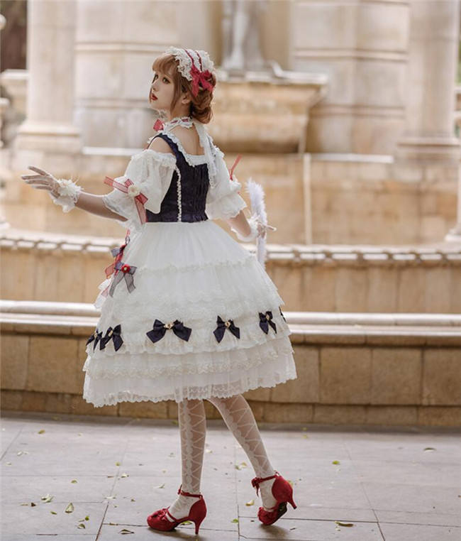 Little Dipper ~White Snow Lolita Vest + OP Set Short/Long Version